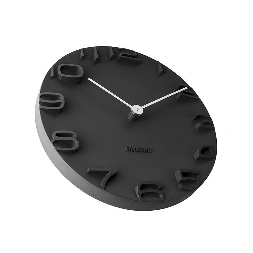 Wandklok Karlsson 50 cm zwart chroom