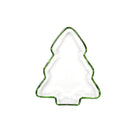 Glas schaal 20x17x2,5 cm rode rand