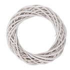 Krans Ø 30x6 cm wit rotan