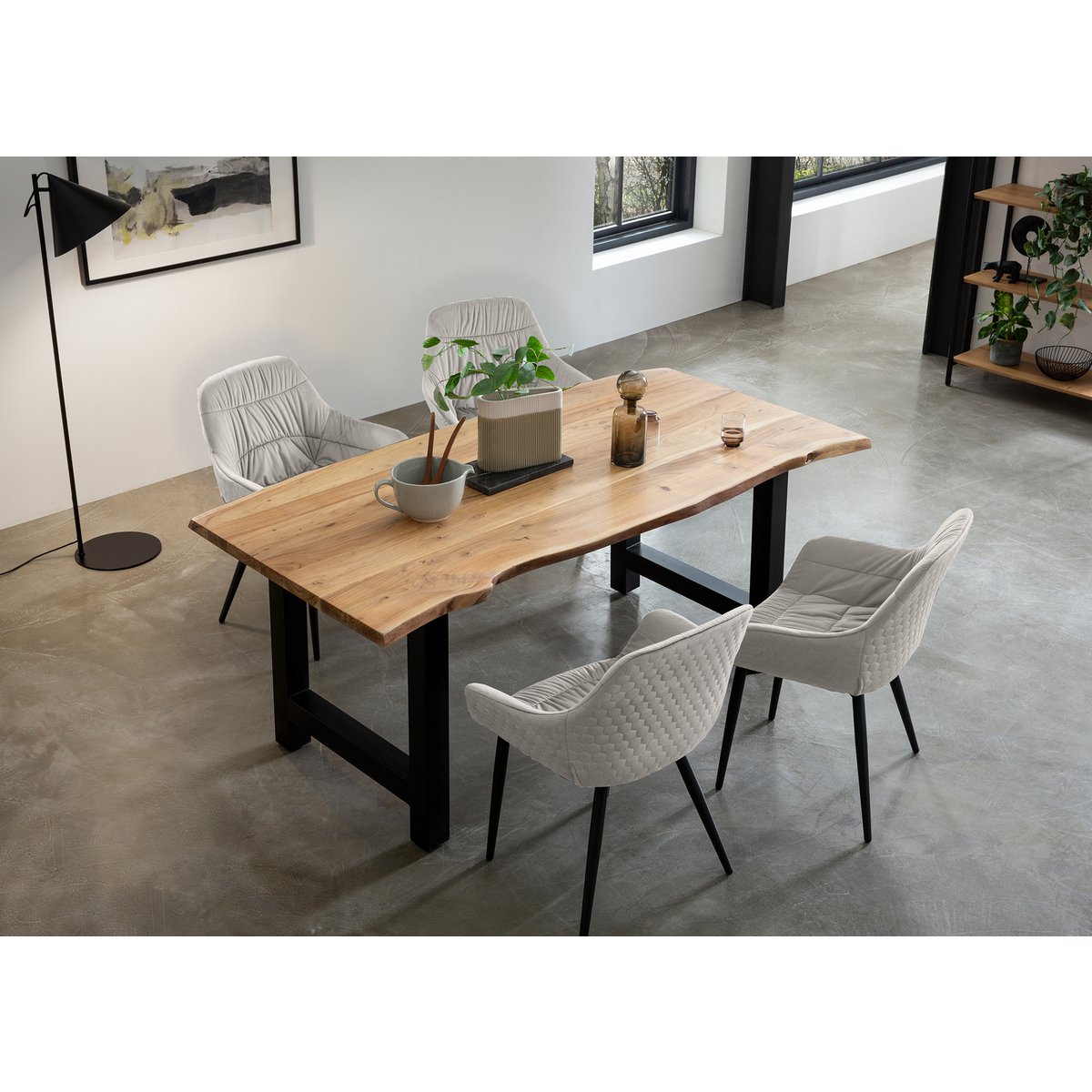 Eettafel massief acaciahout 140x80 cm