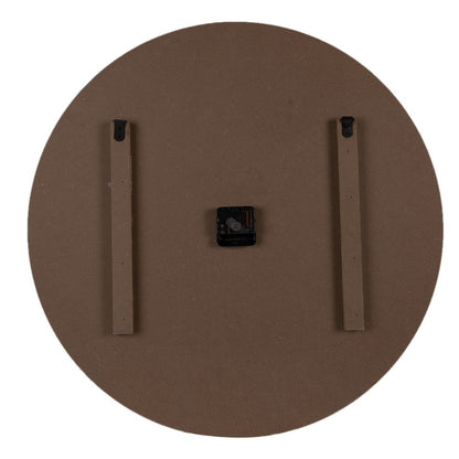 Wandklok Ø 60 cm MDF wereldkaart wit bruin