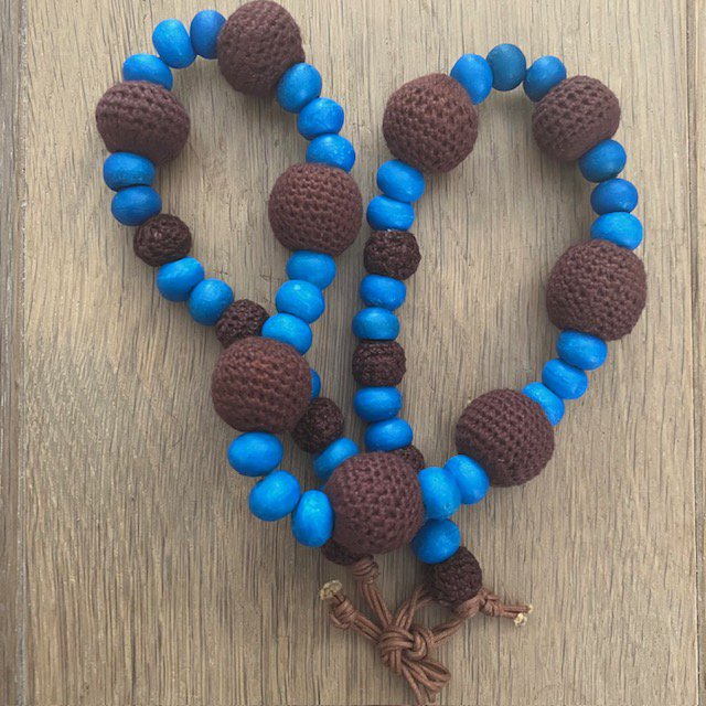 Luna Leena Armband Blauw Nepal Een Maat Duurzaam Uniek