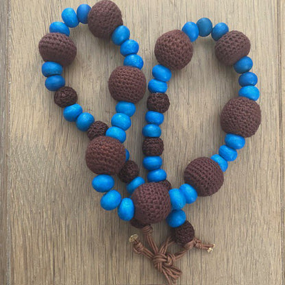 Luna Leena Armband Blauw Nepal Een Maat Duurzaam Uniek