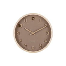 Wandklok 22 cm hout bruin