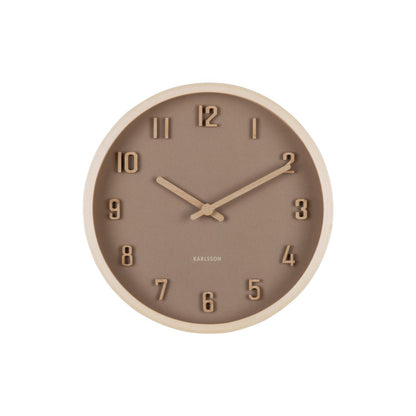Wandklok 22 cm hout bruin