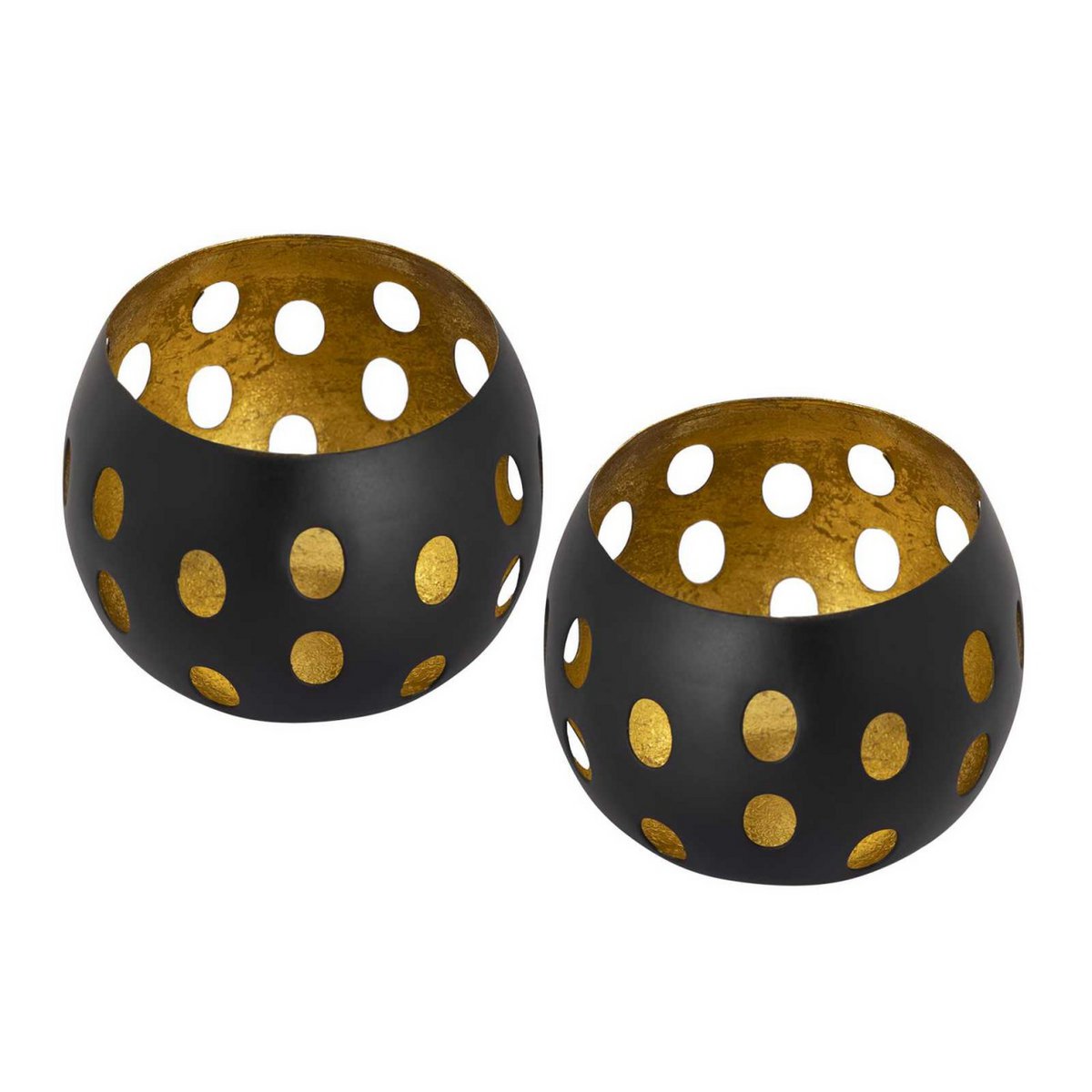 Tealight Holder 48-Delige Florina Sferische Kandelaar Zwart