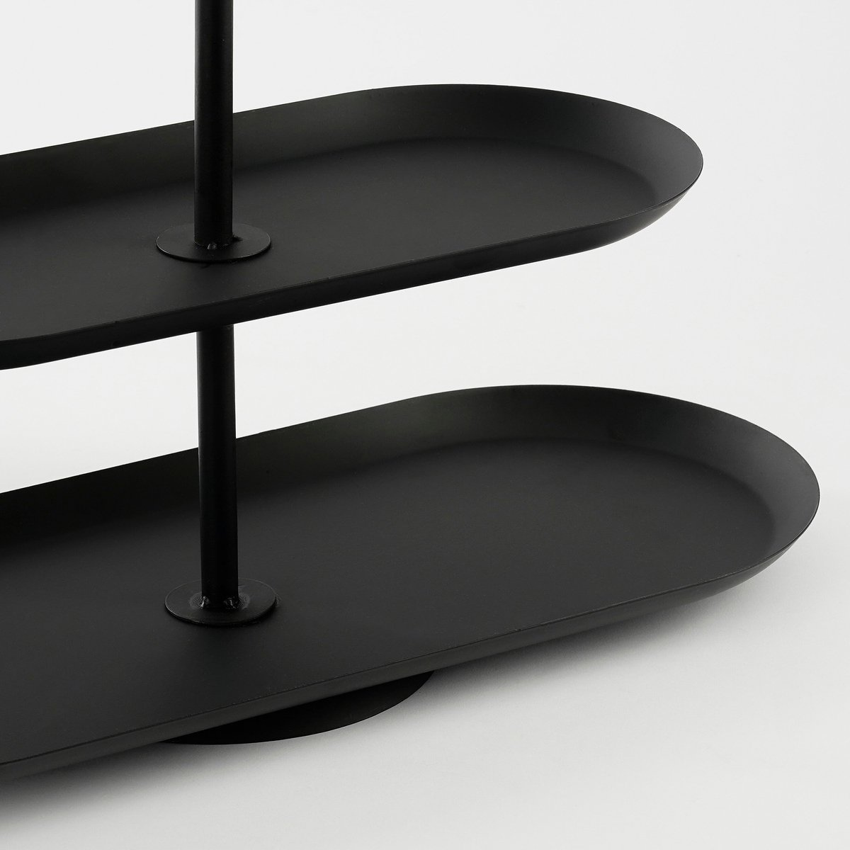 Etagère 2 lagen metaal zwart 38x17x41.5 cm