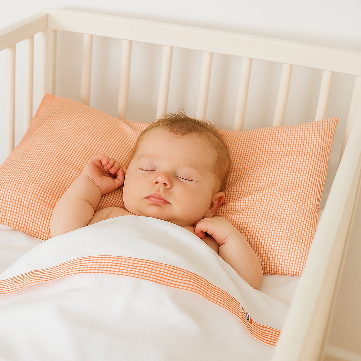 Babylaken 80x110 cm biologisch katoen wit