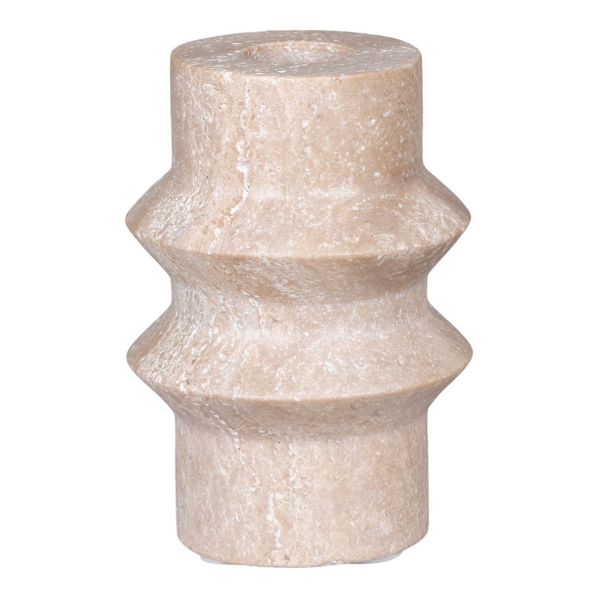 Kandelaar travertijn Ø7x10 cm beige