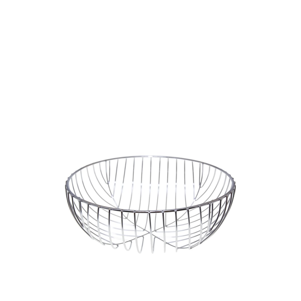 Broodmand ijzerchroom 26x26x10.5 cm zilver