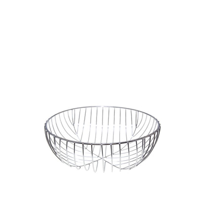 Broodmand ijzerchroom 26x26x10.5 cm zilver