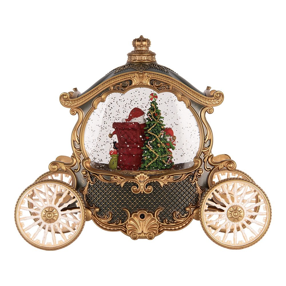 Kerstdecoratie met LED-verlichting en muziek 26x11x20 cm / 3xAA Groen Kunststof