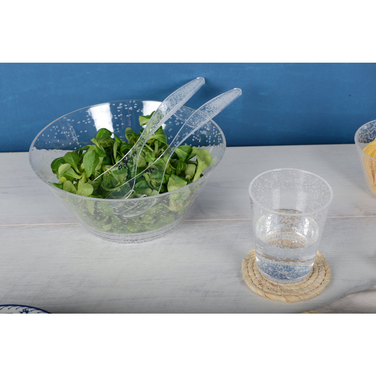 Saladekom 26 cm acryl transparant
