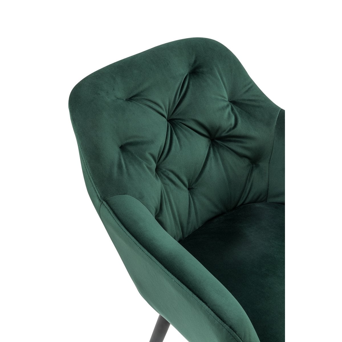 Fauteuil groen fluweel 61x45x85 cm