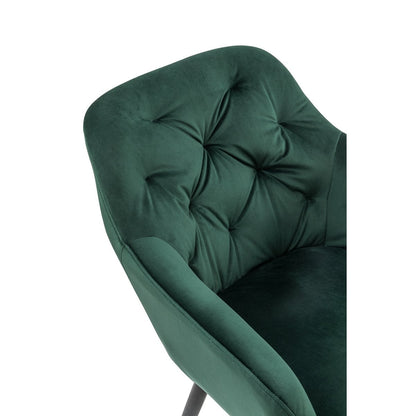 Fauteuil groen fluweel 61x45x85 cm