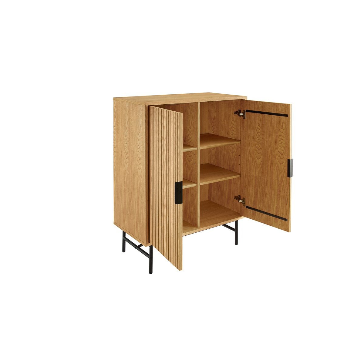 Ladekast 80x40x110 cm eiken houtfineer