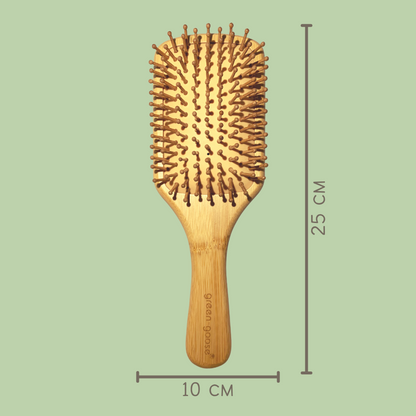 Bamboe haarborstel XL anti-statisch 10x25 cm