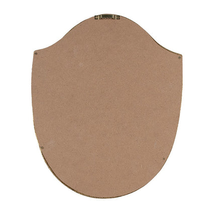 Wanddecoratie hart 25x3x30 cm goudkleurig polyresin
