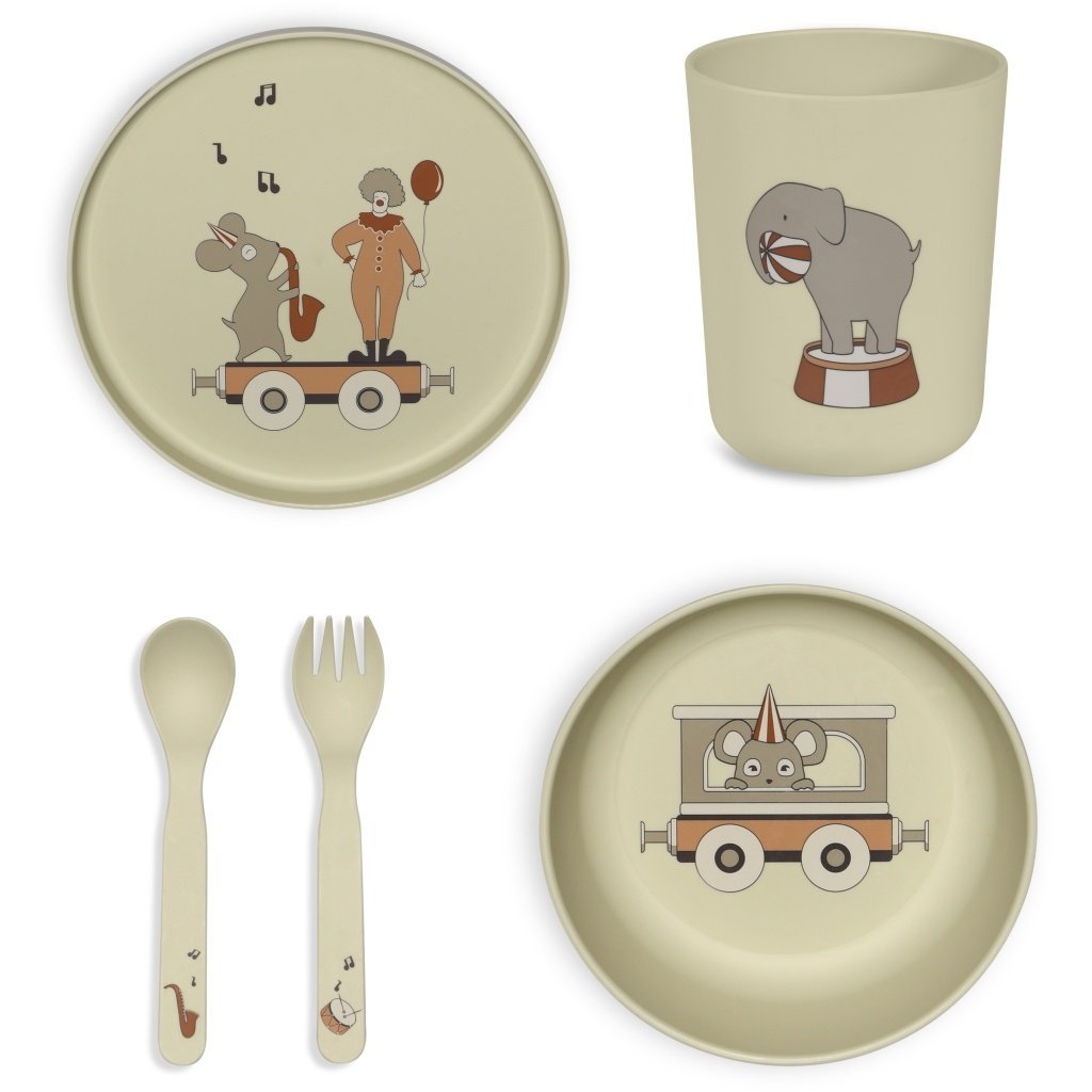 Marius Bioplastic PLA Dinnerware Set 5 Pack Food-Safe Everyday