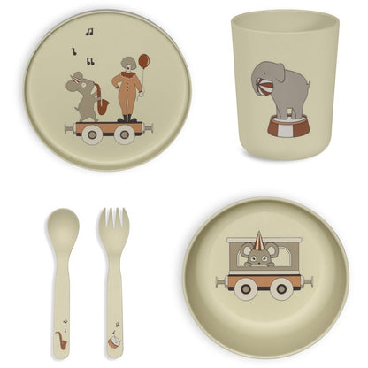 Marius Bioplastic PLA Dinnerware Set 5 Pack Food-Safe Everyday