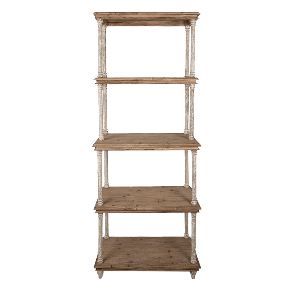 Boekenkast hout 80x40x210 cm bruin