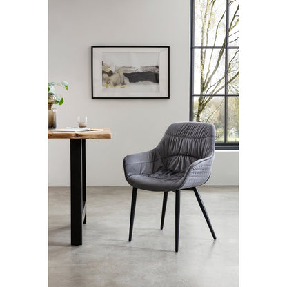 Eettafel set massief acaciahout 160x85 cm met 4 stoelen