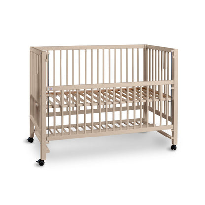 Zijbed 120x60 cm massief hout beuken zijde beige