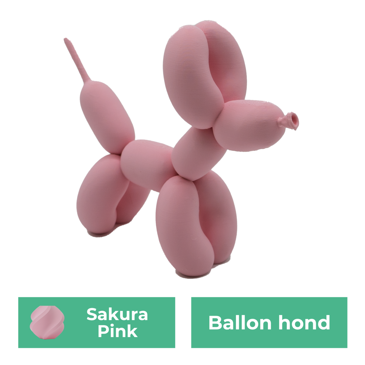 Ballon hond beeldje 20 cm zwart