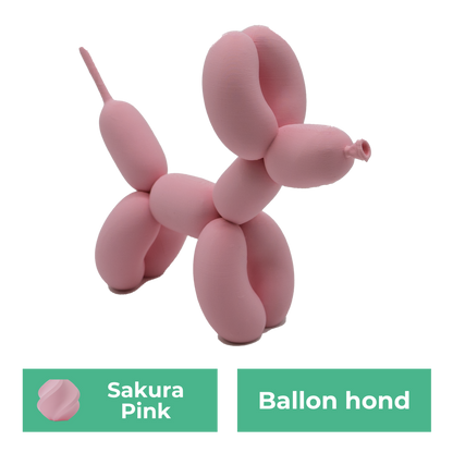 Ballon hond beeldje 20 cm zwart