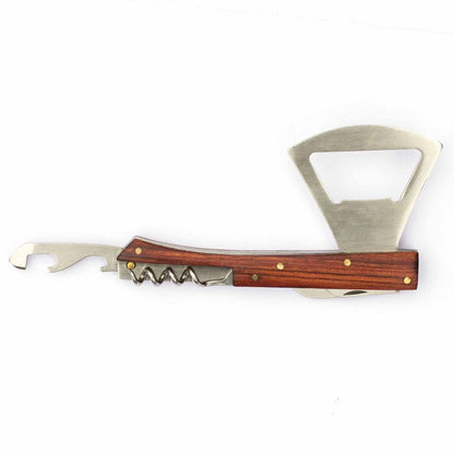 Multitool bijl kurkentrekker 5-in-1 metaal hout