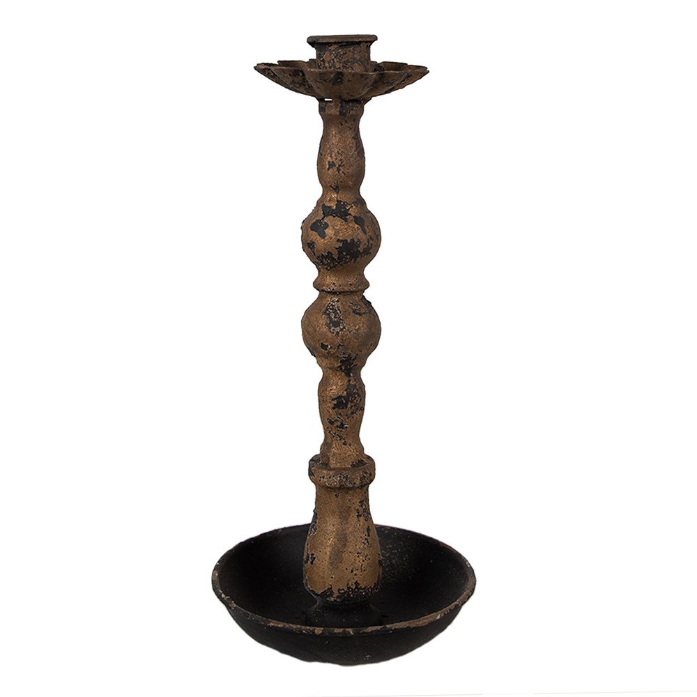 Kandelaar 25 cm zwart ijzer