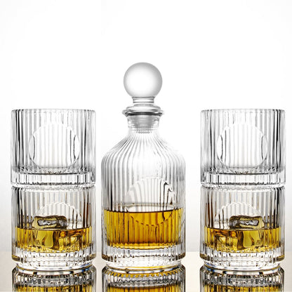 Whisky set met karaf en 4 glazen 500 ml