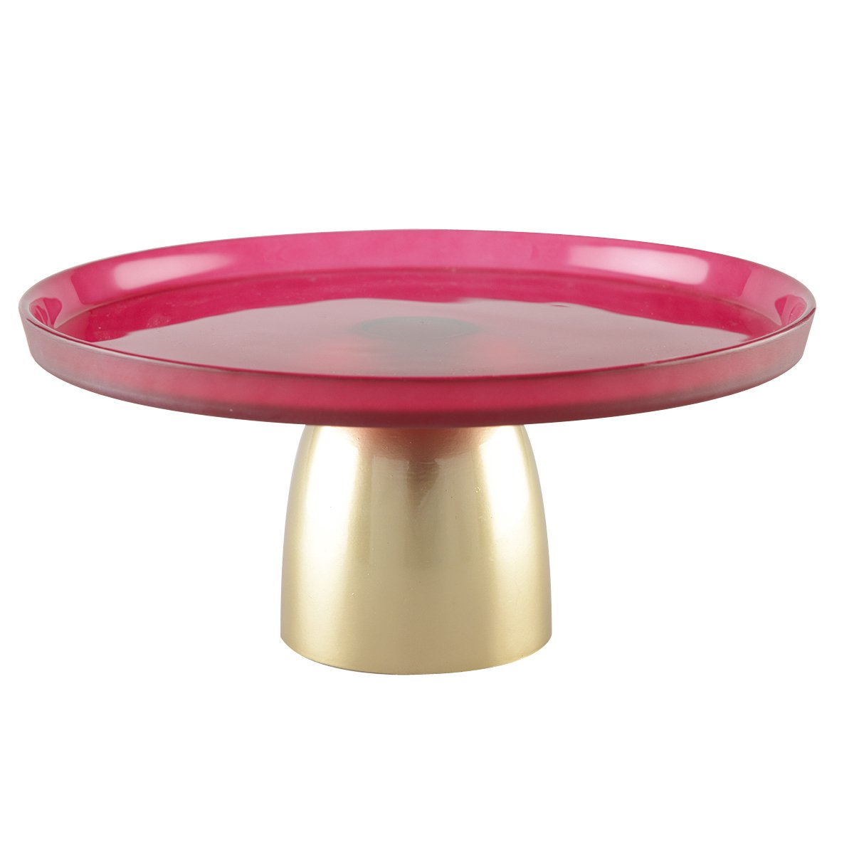 Taartschotel 28 cm glas rood