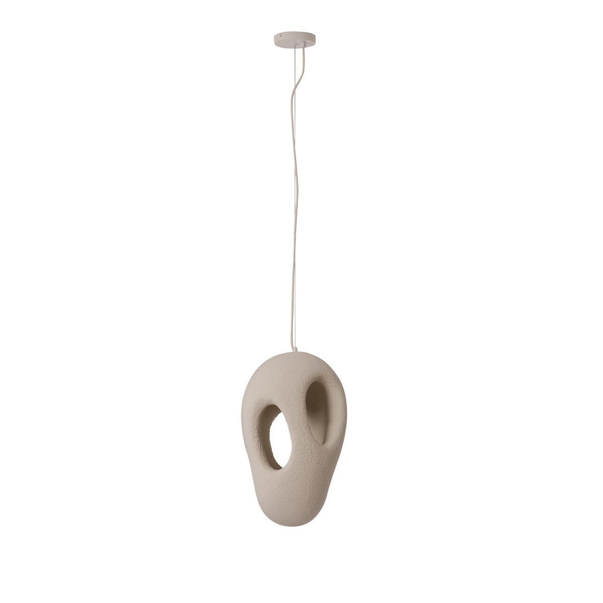Hanglamp 43 cm beige metaal