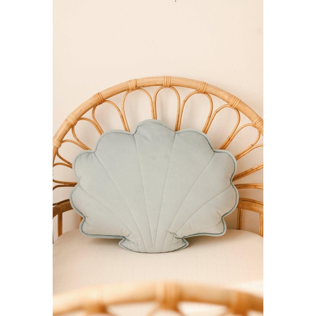 Schelpkussen fluweel 60x53 cm powder mint