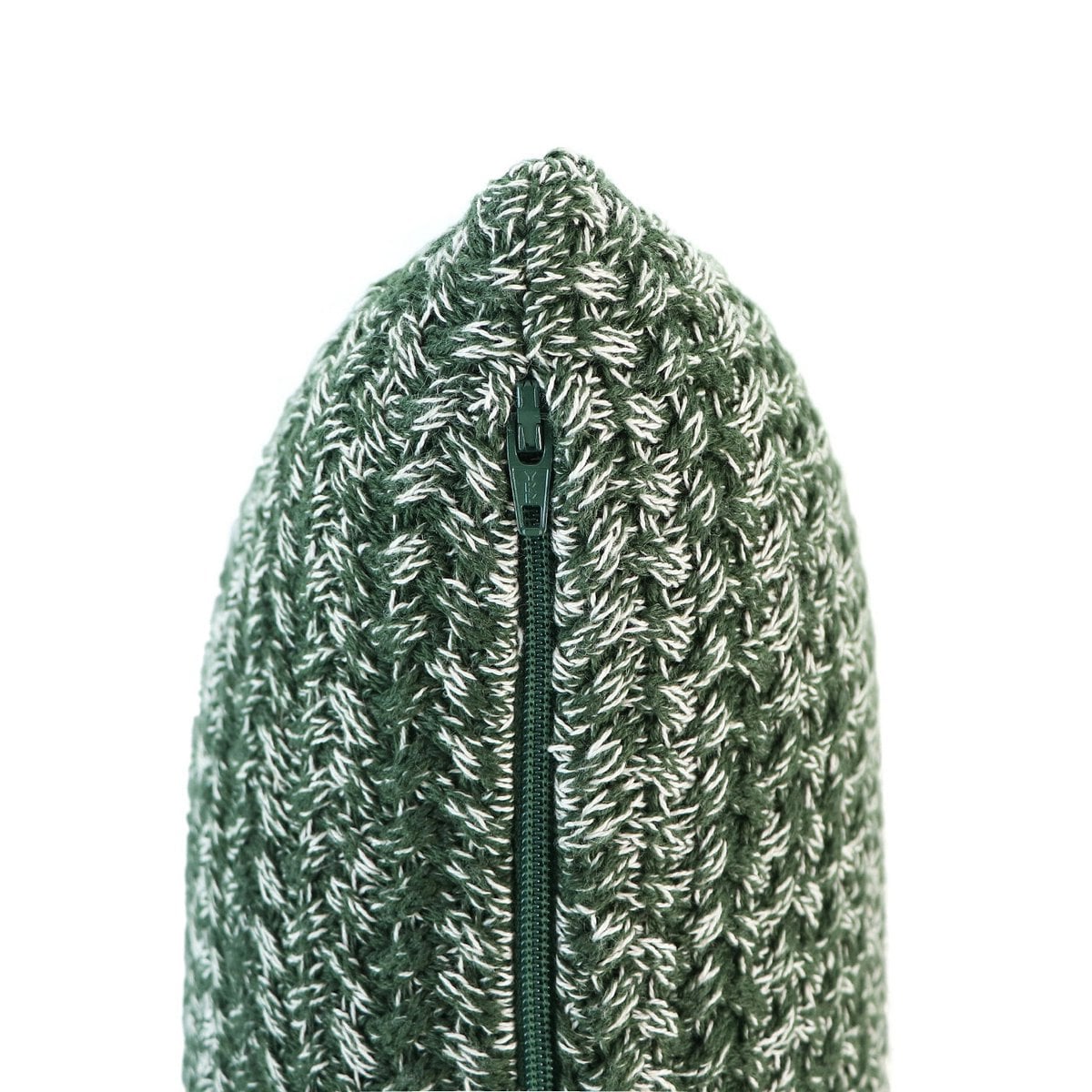 Kussenhoes 45x45 cm gemeleerd groen katoen