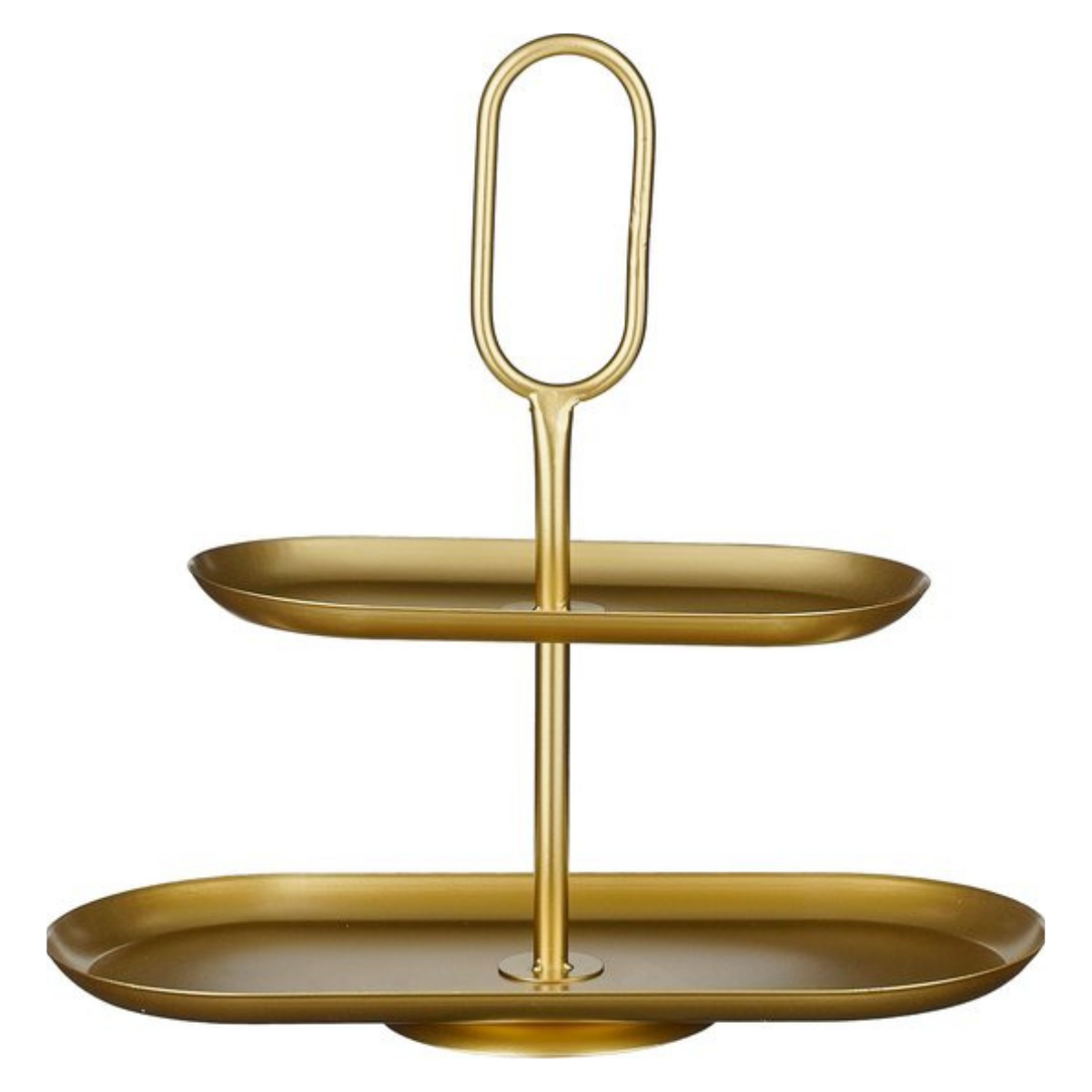 Etagère 2 lagen metaal 38x17x36 cm zwart