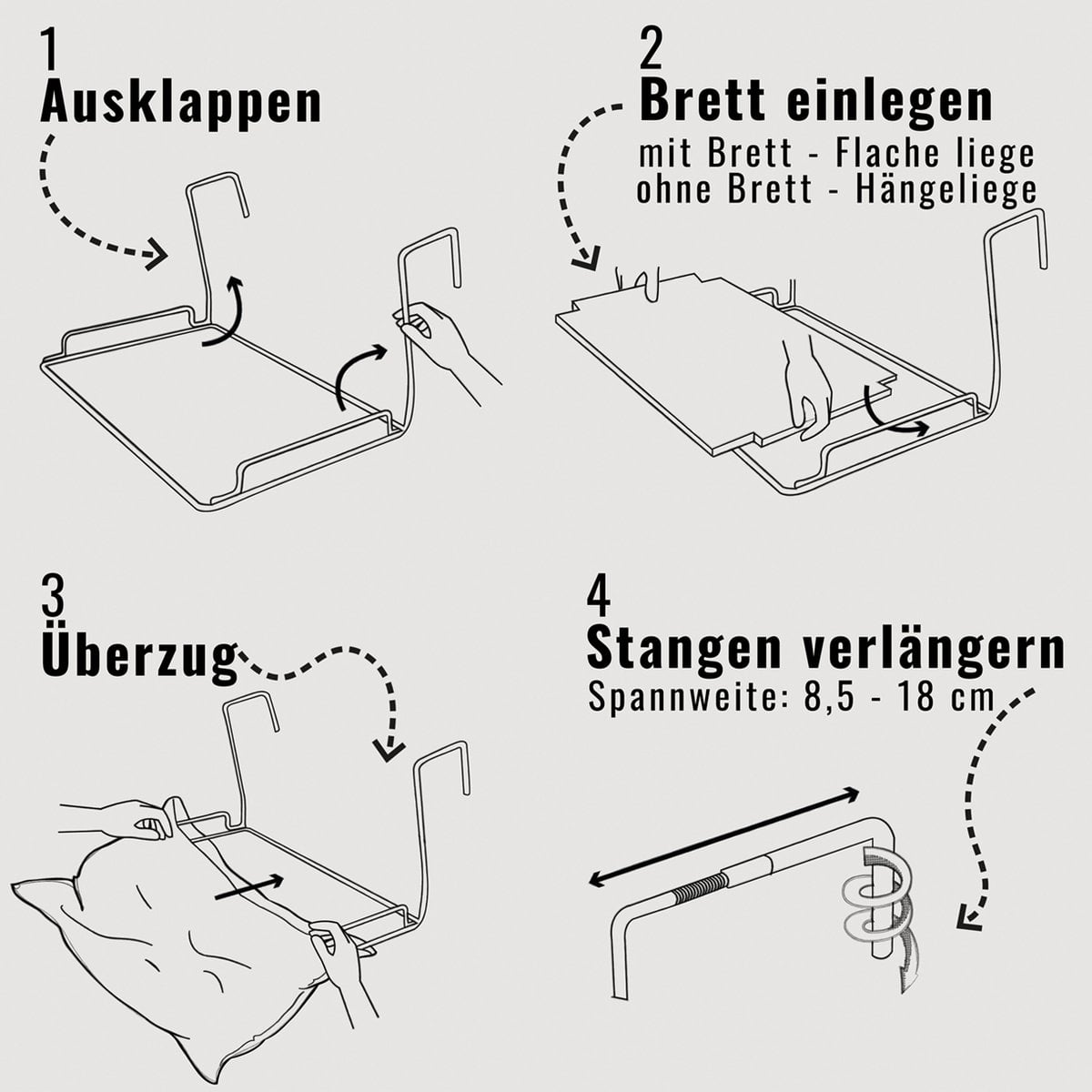 Katten radiatorbed hangmat 43x30x25 cm pluche grijs
