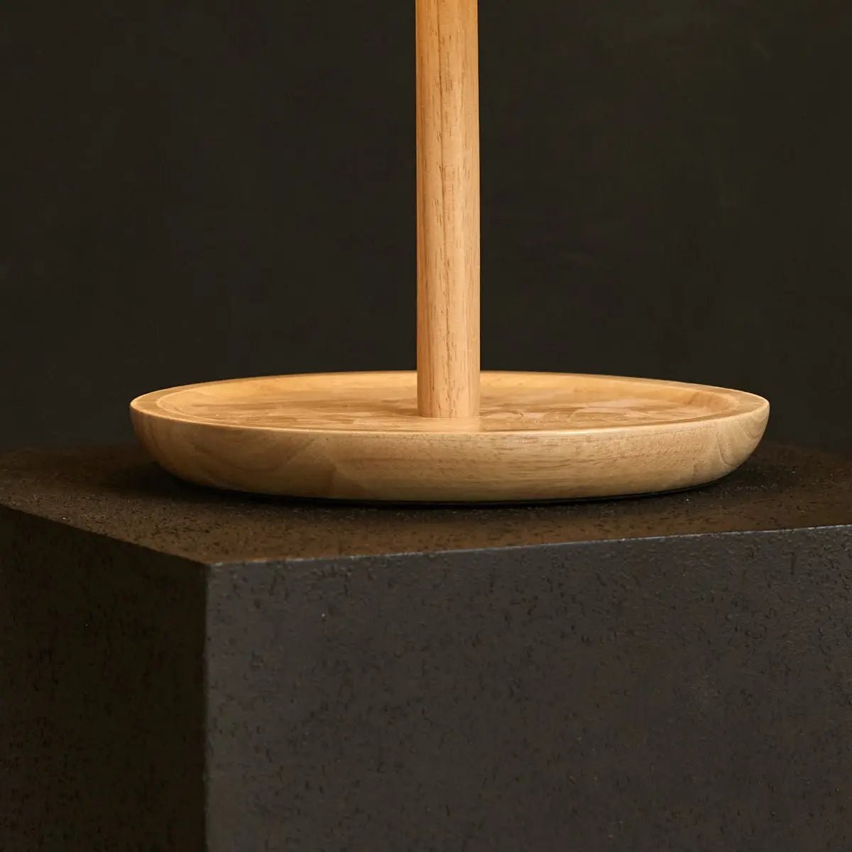 Tafellamp hout crème 43x30x30 cm