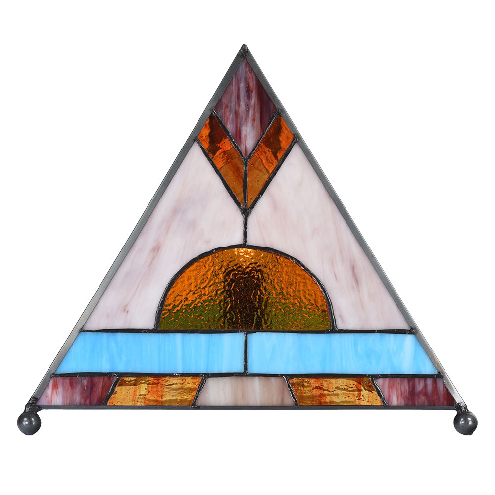 Tafellamp glas 26x26x30 cm bruin