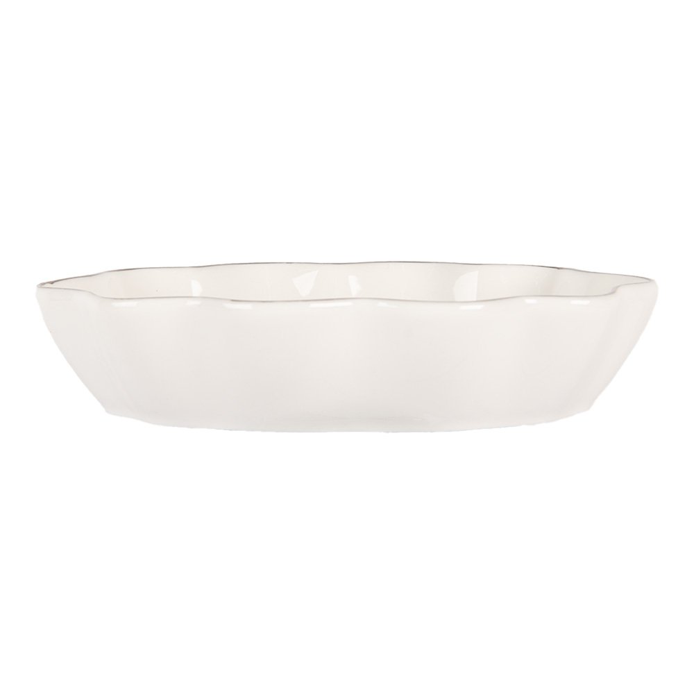 Soap Dish 15x10x3 cm White Ceramic