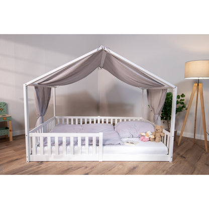 Tissi® luifel mosselin voor huisbedden 120-140x200 cm grijs