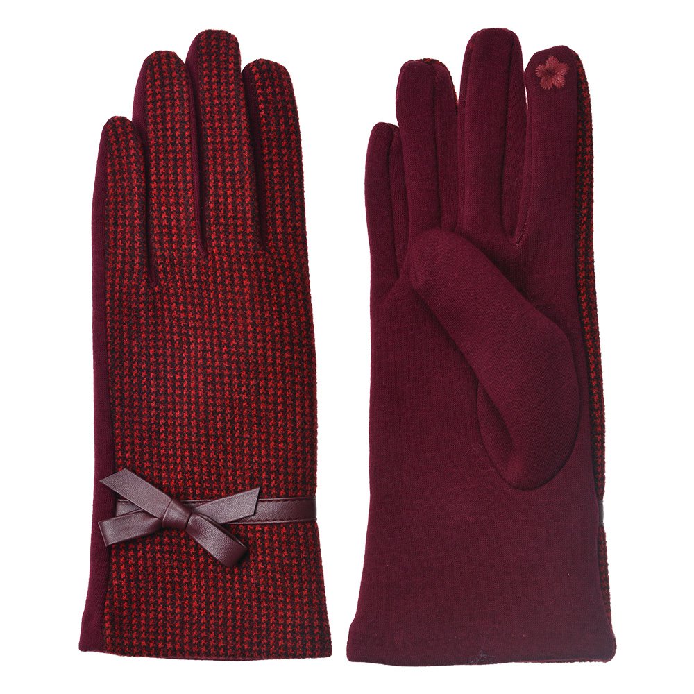 Handschoenen 8x24 cm polyester rood