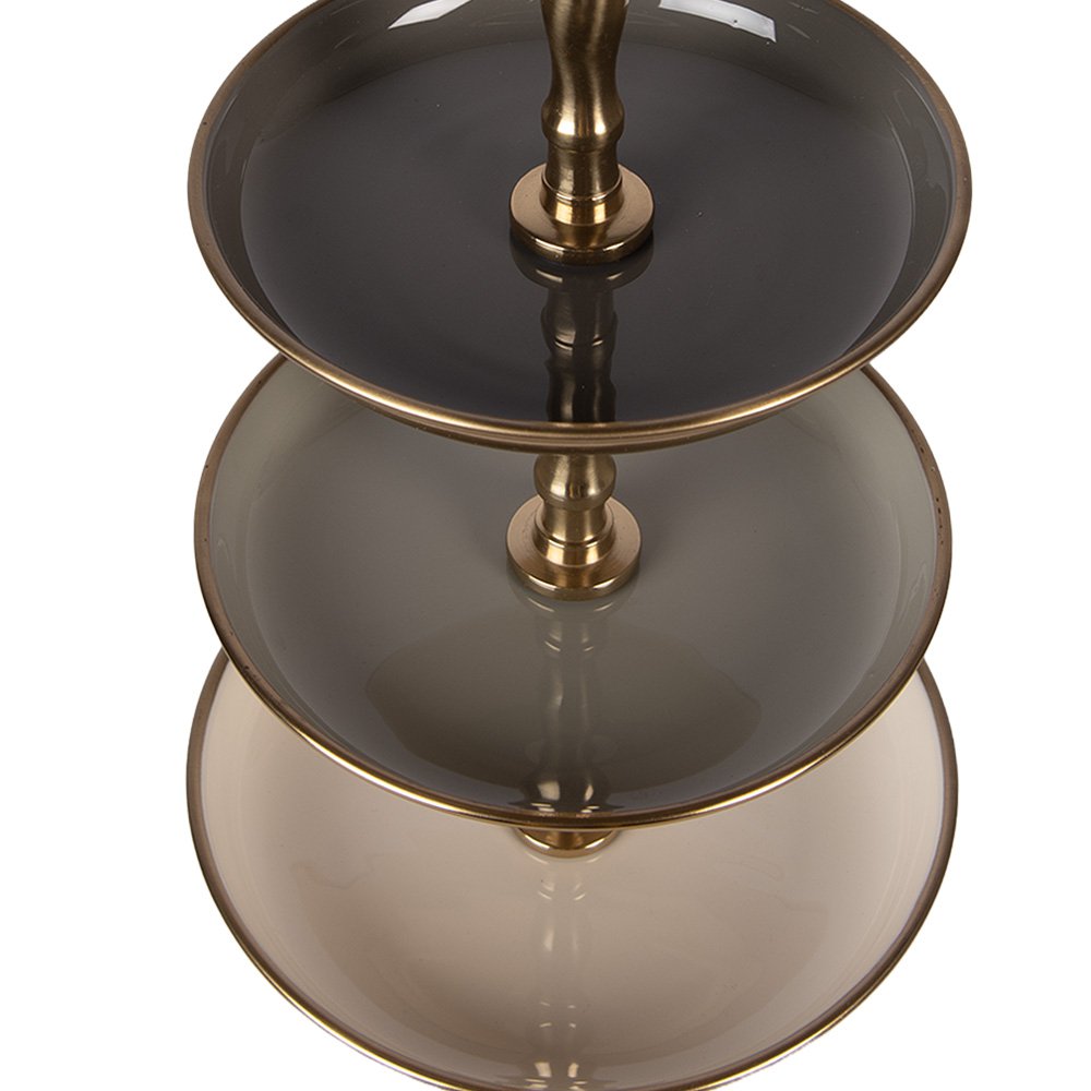 Etagère 3 laags Ø18x35 cm grijs