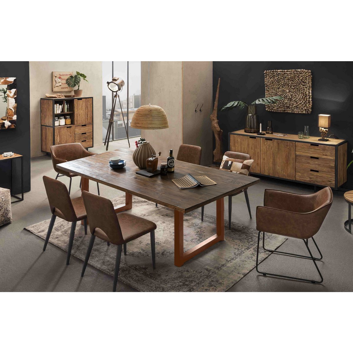 Table base antique brown