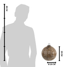 Kerstbal XL Ø 20 cm koperbruin glas