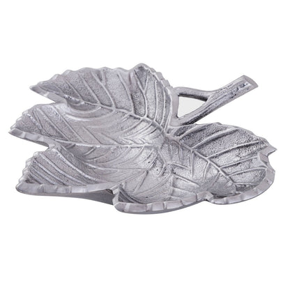 Decoratieve schaal aluminium 23x21x5 cm goud zilver
