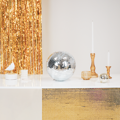 Kersthanger discobal 25x25x25 cm zilver