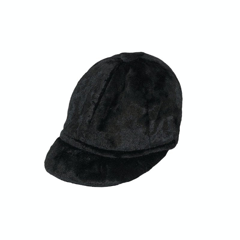 Poppenrijcap zwart velours