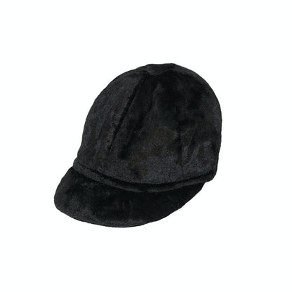 Poppenrijcap zwart velours